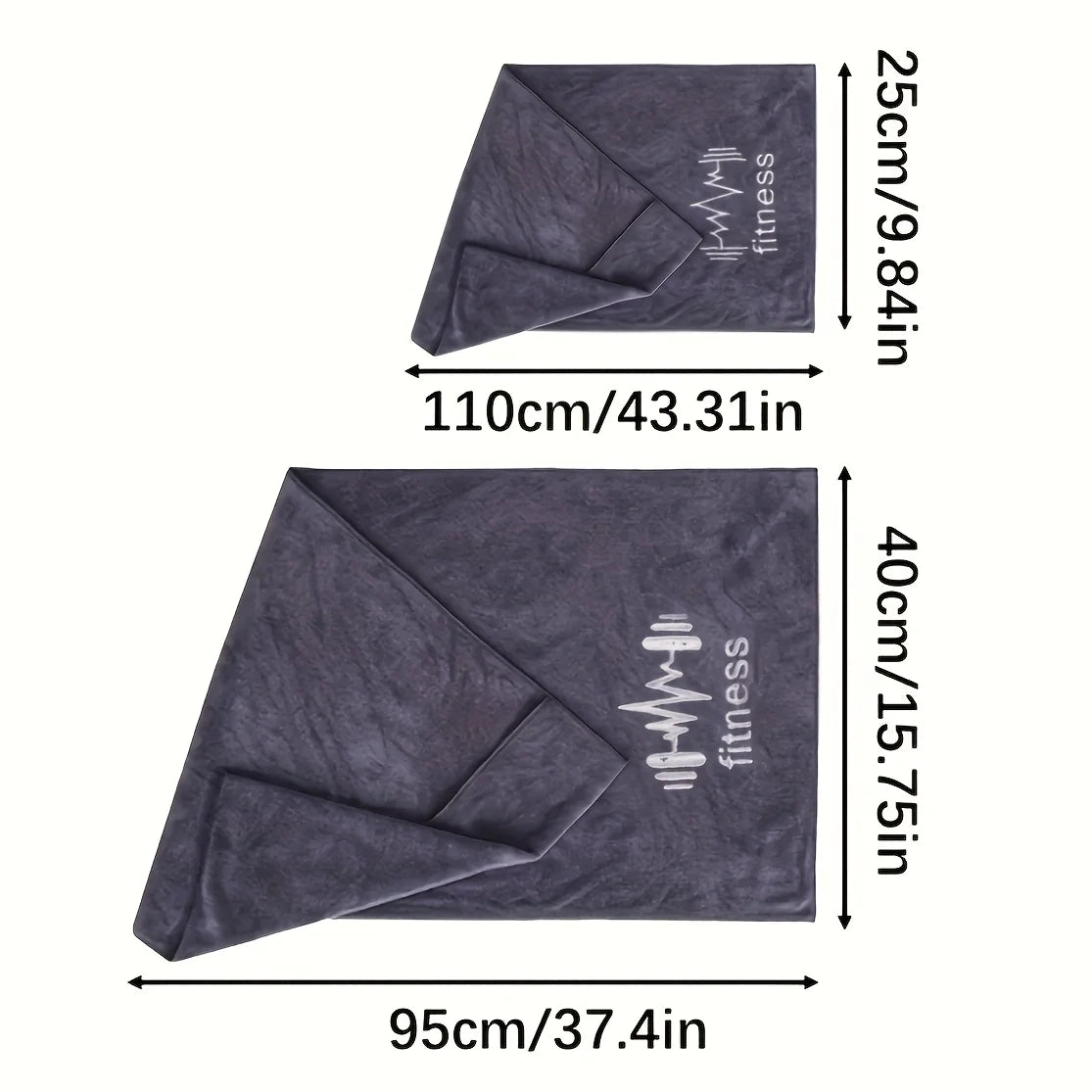 Super absorbent sports towel suitable for men and women - embroidered, quick drying fitness towel with sleeve cover Oasis Select