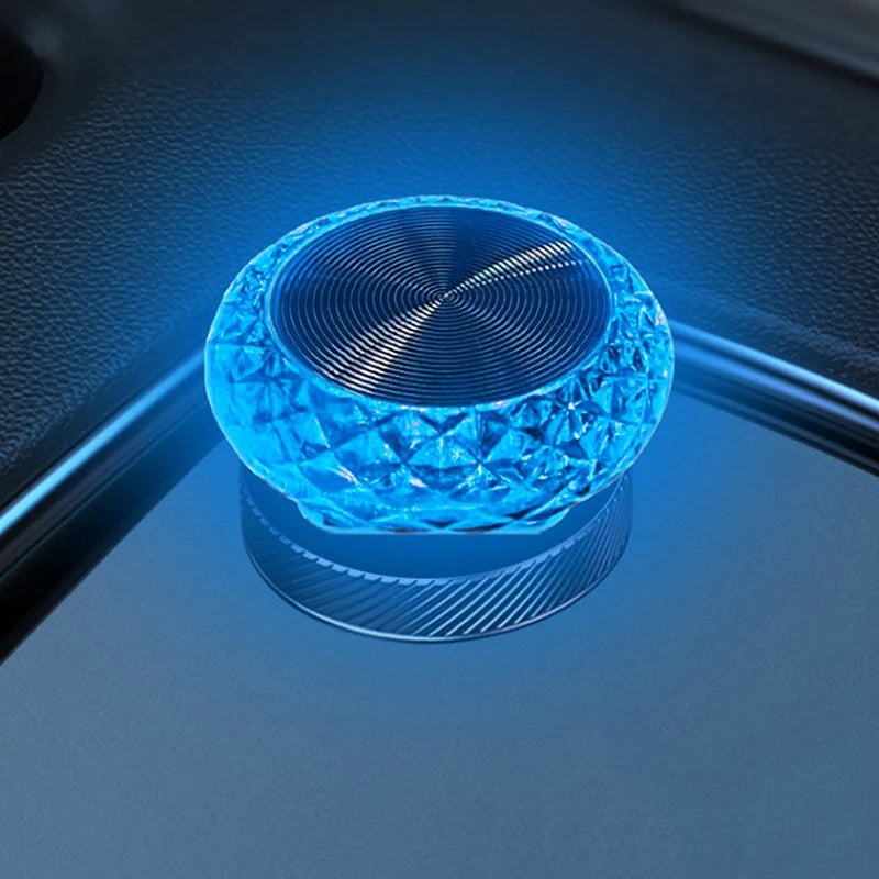 Portable Car USB Ambient Light Mini LED Decorative Atmosphere Lamps For Auto Interior Environment Light Computer Light Plug Play Oasis Select ice blue