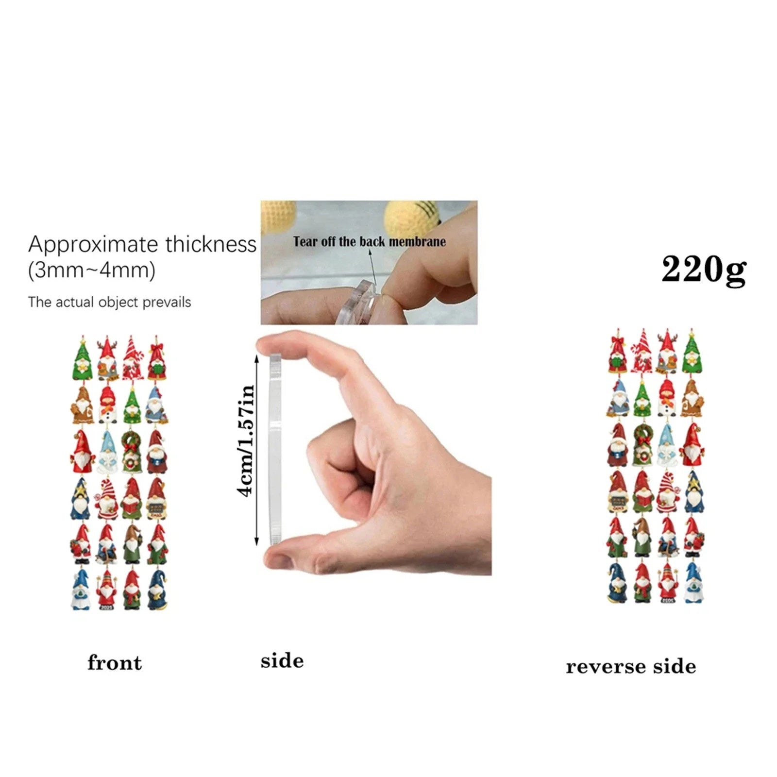 2025 Christmas Magic Gnome Wonderland Arrives 24-Day Christmas Advent Calendar 2D Acrylic Gnome Holiday Blind Boxes Oasis Select