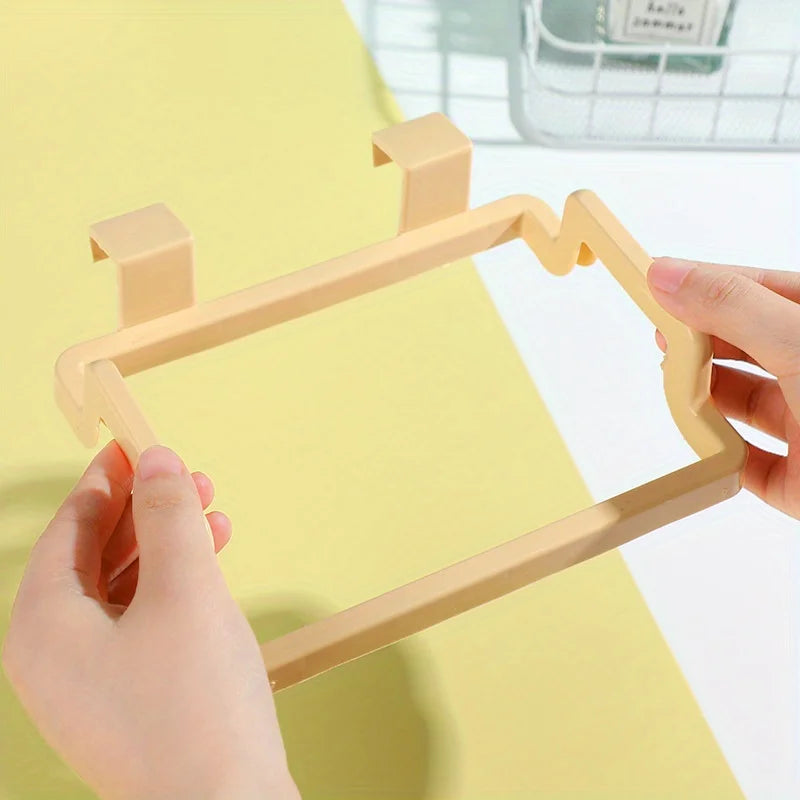 1pc mini Garbage Bag Holder, Door Back Plastic Bracket, Trash Storage Hanger, Rubbish Hanging Racks Oasis Select