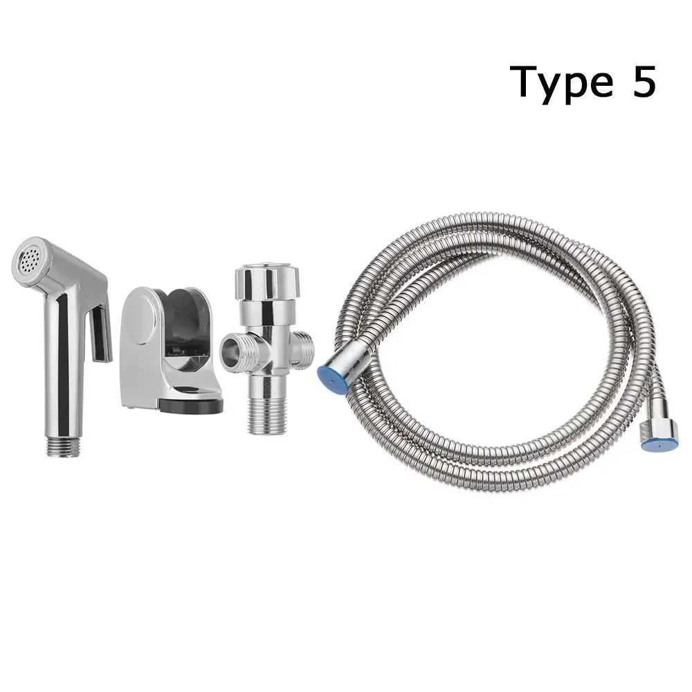 Stainless Steel Hand Bidet Faucet Handheld Toilet Bidet Sprayer Set for Bathroom Hand Sprayer Shower Head Self Cleaning Oasis Select 5
