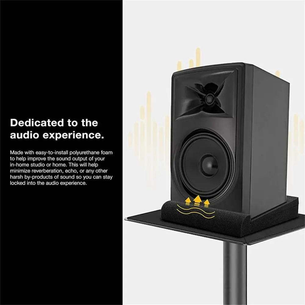 1 Set Studio Monitor Speaker Acoustic Foam Isolator Pads Anti-shock Anti-skid Sponge Desktop Speakers Isolation Panels 33x27x4cm Oasis Select