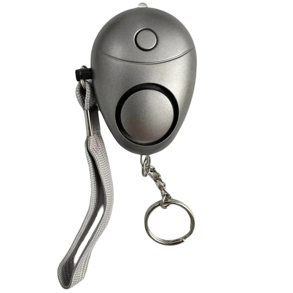 Sound Alert Loud Siren Personal Alarm LED Flashlight Egg-shaped Security Alarm 130dB Sound Safety Alarm Travel Oasis Select Grey