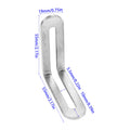 4Pcs 3mm Thick Multi-Size Heavy Duty Furniture Shelf Wall Support ,Silver Stainless Steel 90° Slotted Corner Braces with Screws Oasis Select 19 x 55 x 55mm