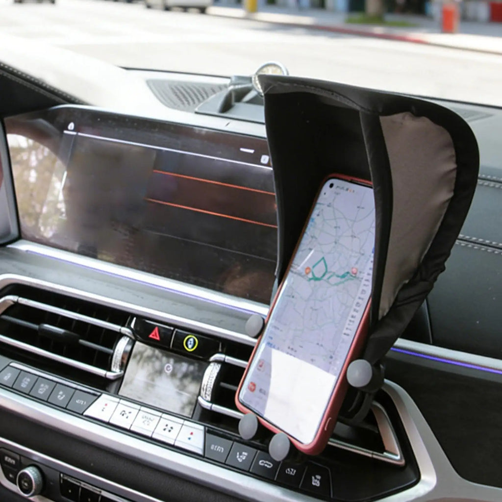 Car Phone Sunshield Smartphone Center Console Navigation Anti-Glare Cover Phone Shade for Car Phone Shade for Car Suv Mpv Rv Oasis Select