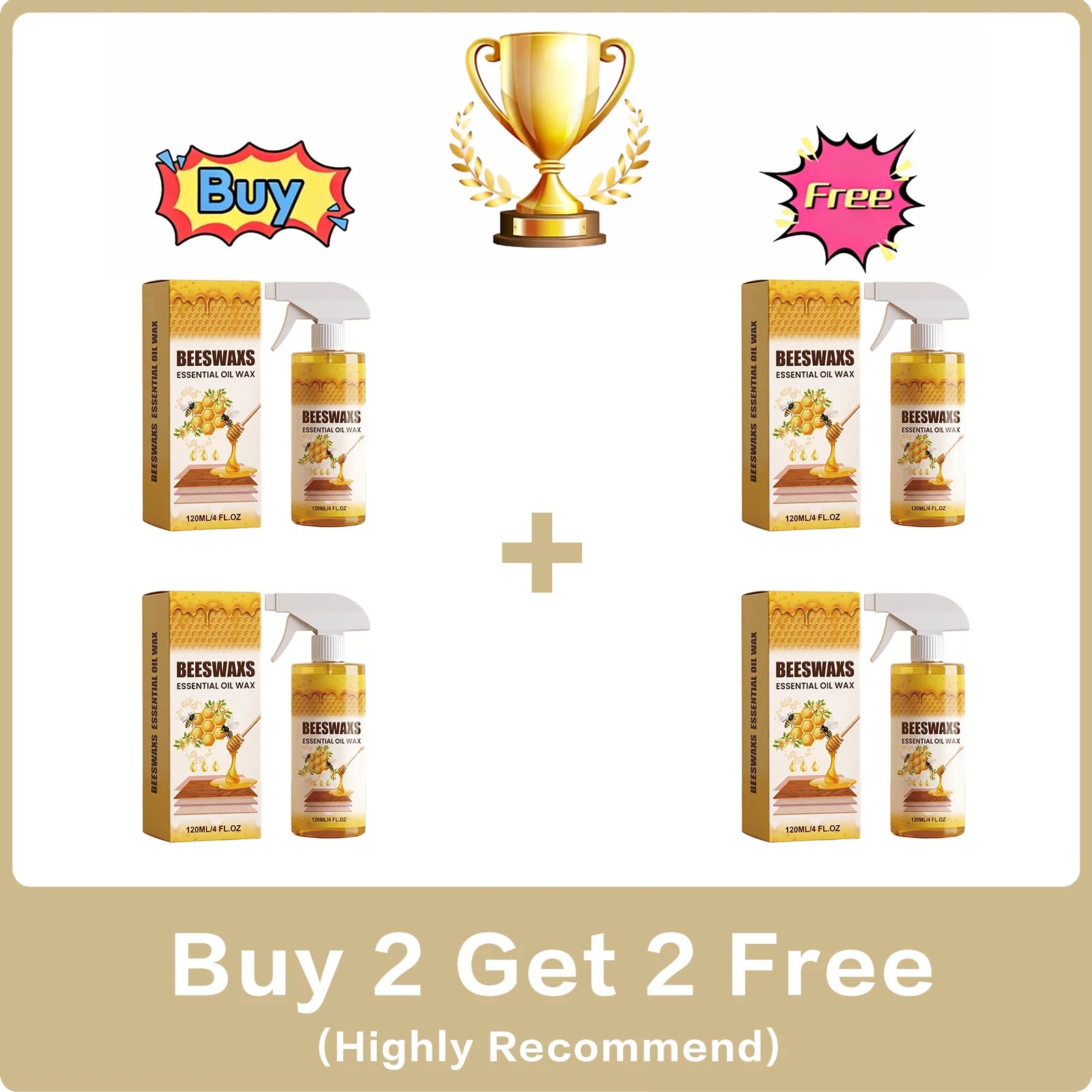 Beeswax Furniture Polish Spray – Wood Gloss & Care 120ml Wood Polish Spray Oasis Select Buy 2 Get 2 Free