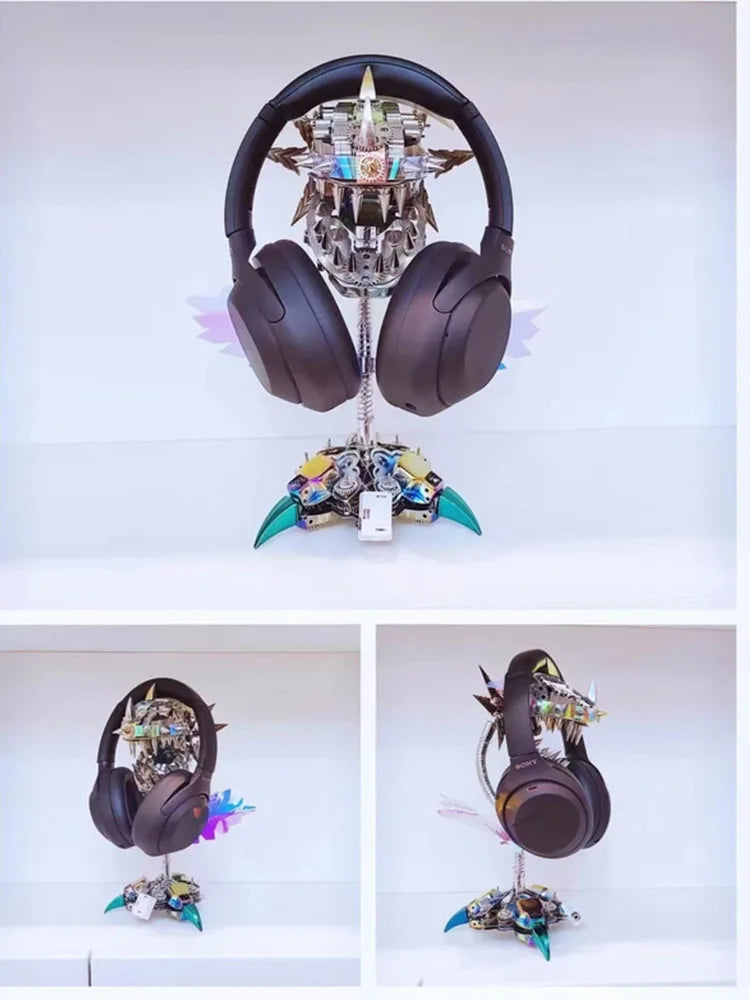 Man eating Flower Mechanical Metal Assembly Building Blocks Big Mouth Flower Machine Puzzle Model Toy Adult and Children's Birth Oasis Select