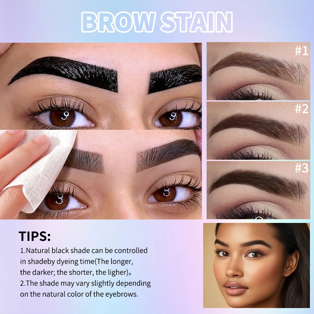 Brow Stain & Go Masque Long Lasting Eye Brow Tint Transfer Proof and Smudge Proof Eyebrow Tint Stain Waterproof Makeup Cosmetic Oasis Select