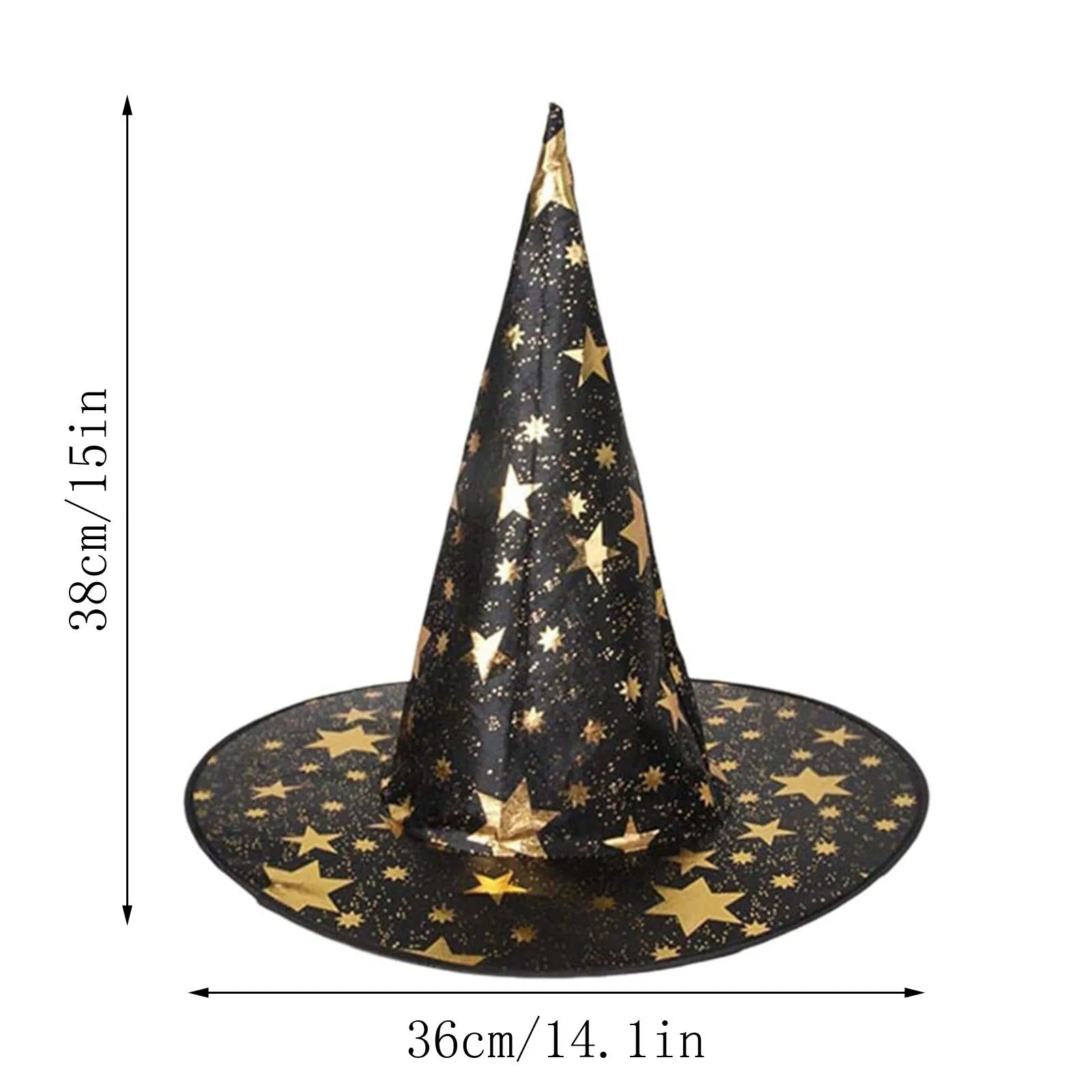 Halloween Hat Children Adult Masquerade Dress Up Magician Bronzing Wizard Pentagram Hat Halloween Party Witch Hat Favor Oasis Select