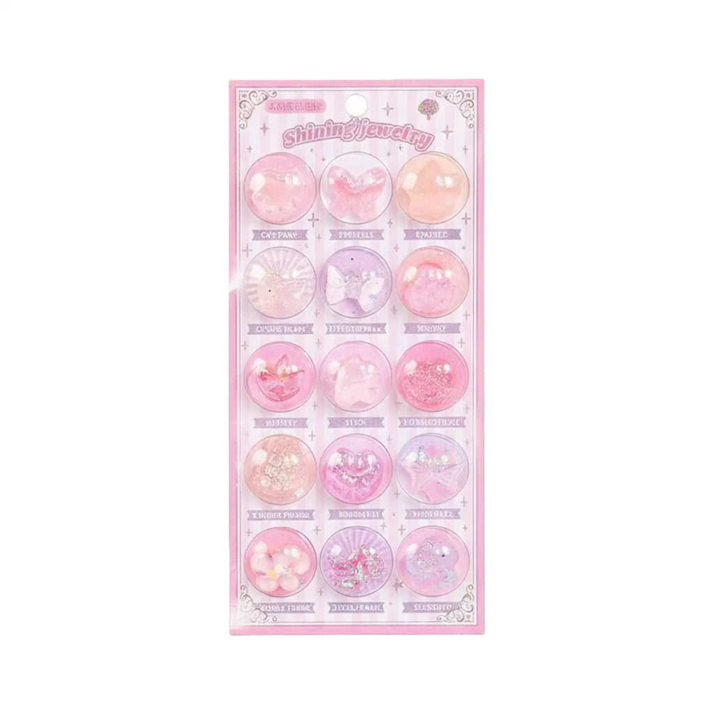 1sheet 3D Creative Space Capsule Cartoon Round Relief Stickers Scrapbooking Diy Journal DIY Cute Stationery Sticker Decor Oasis Select