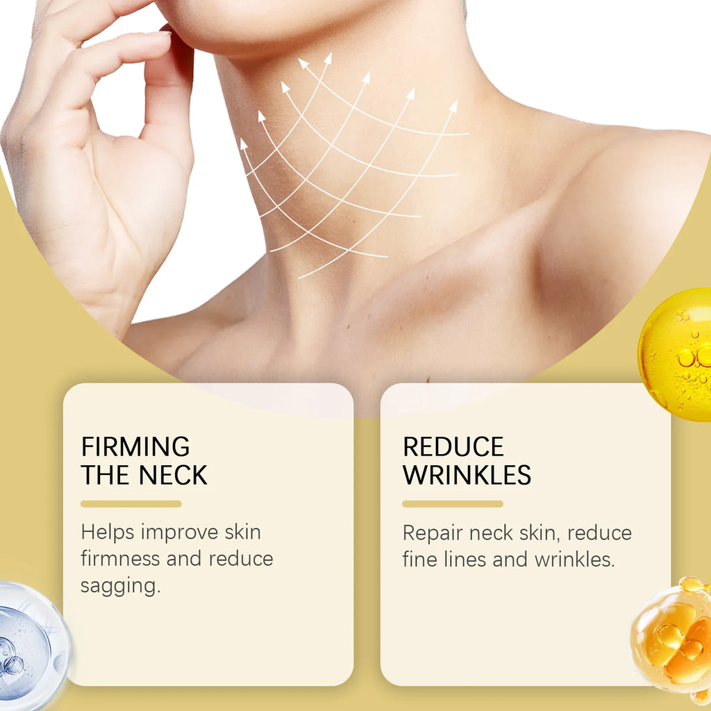 AH-8 Neck Firming Roller Cream Moisturizing Lifting Brighten Skin Fades Fine Lines Reduce Double Chin Massage Firm Neck Cream Oasis Select