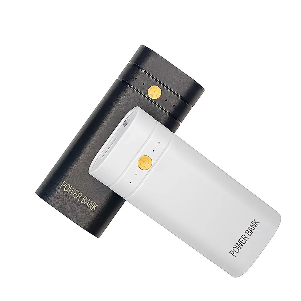 DIY Power Bank Box Flat Head Battery Charger Outer Case USB Output Ports Plastic Shell Box Power Bank Case Oasis Select