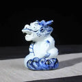 Blue And White Twelve Zodiac Small Decorations Study Calligraphy Water Drops Pot Hand Painted Ceramic Desktop Decorations Oasis Select Dragon
