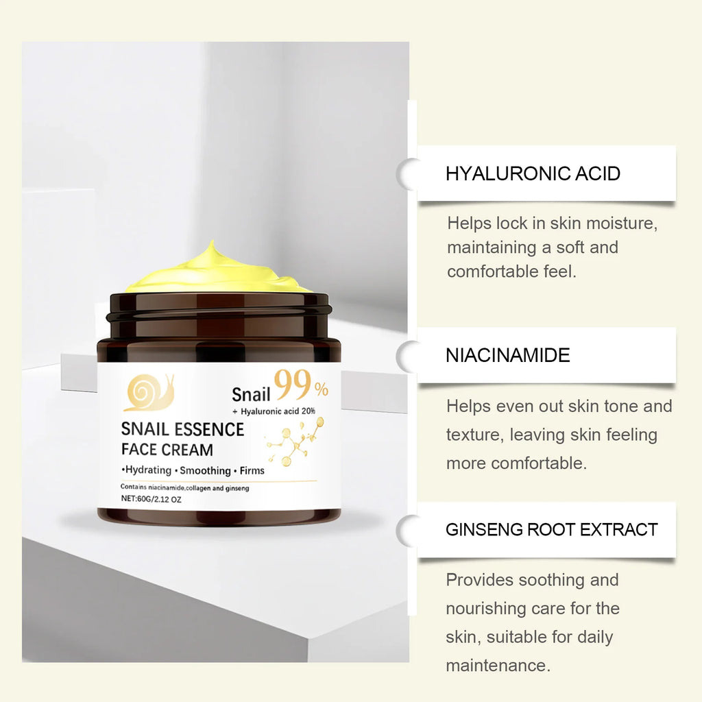 Hoygi Snail Mucin Face Cream – Anti-Aging & Brightening 60g Snail Mucin Face Cream Oasis Select