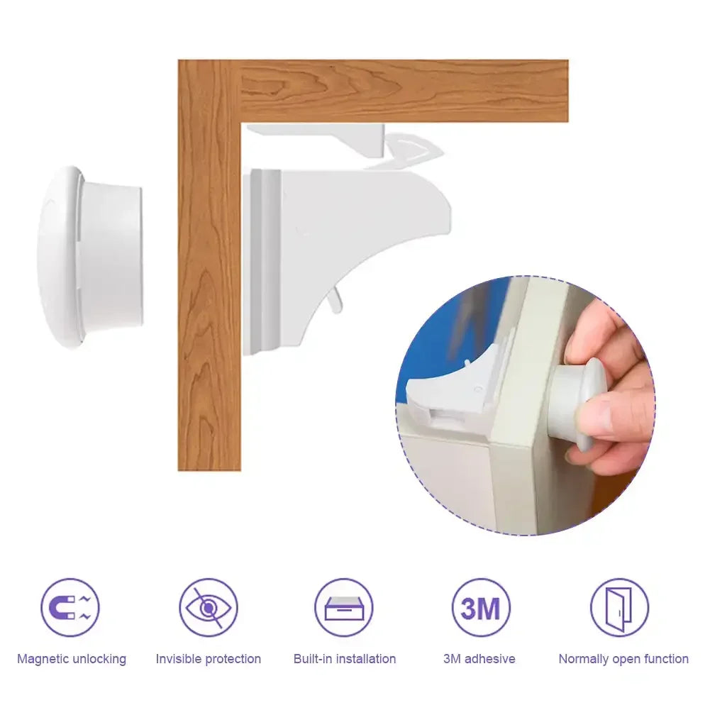Magnetic Child Lock Children Protection Baby Safety Lock Drawer Latch Cabinet Door Lock Limiter Children Security Locks Oasis Select