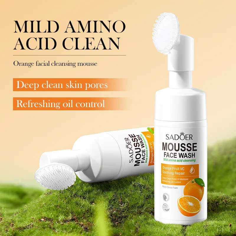 SAODER Fruit Foam Facial Cleanser – Korean Moisturizing Wash Foam Facial Cleanser Oasis Select