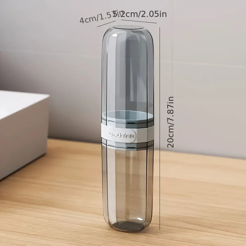1PC Travel Toothbrush Cup Vertical Bathtub Mouthwash Cup, Perfect for Business Travel and Outdoor Activity Travel Oasis Select Blue
