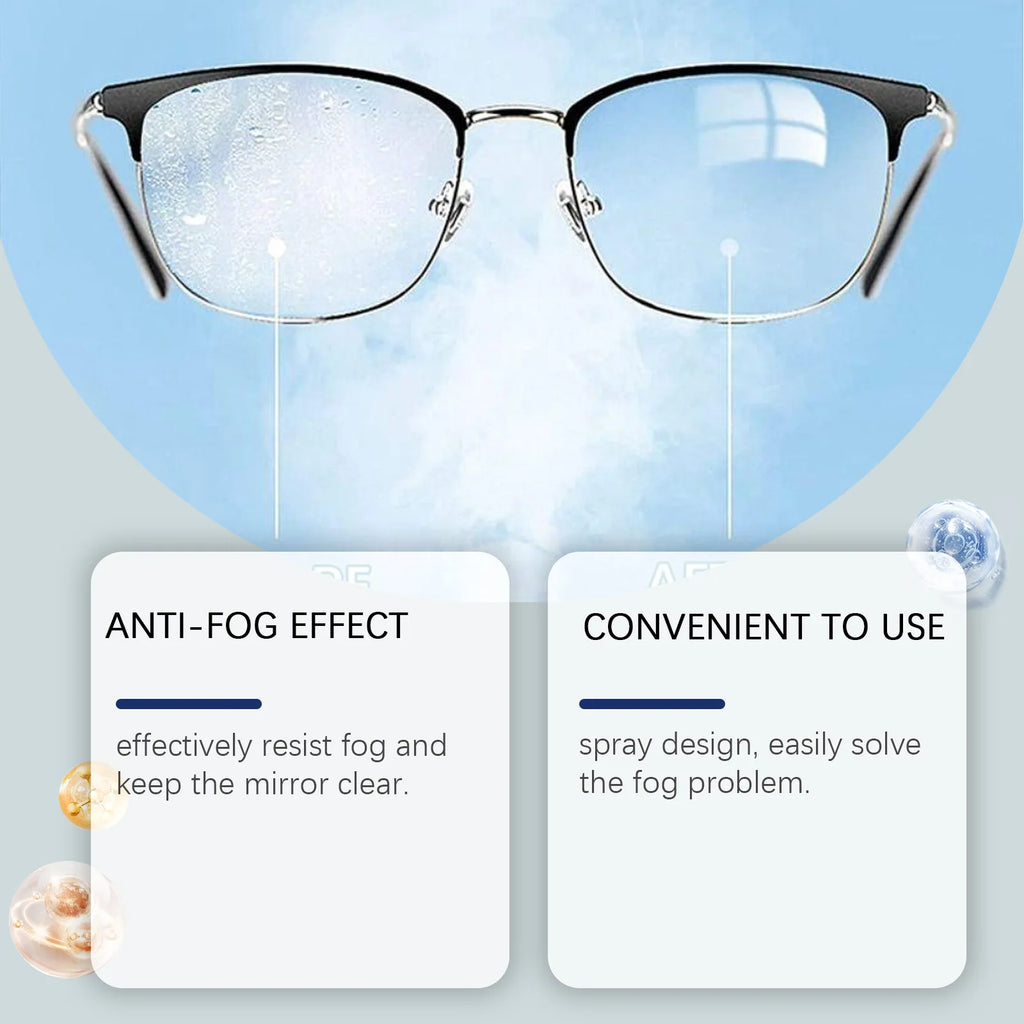 Eyeglass Cleaning Fluid Anti Fog Glasses Cleaning Lenses Remove Scratches Fingerprint Clear Vision Waterproof Portable Defogger Oasis Select