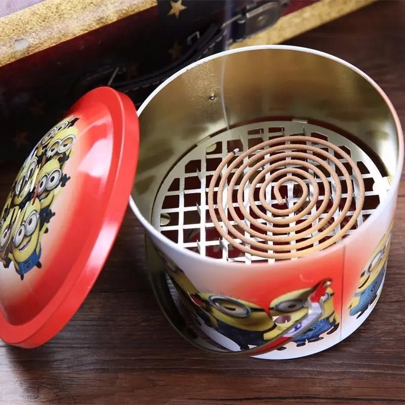 Home with Lid Anti-heat Mosquito Incense Bucket - Great Outdoor Camping Tool with Lid for Carrying Random colors Oasis Select