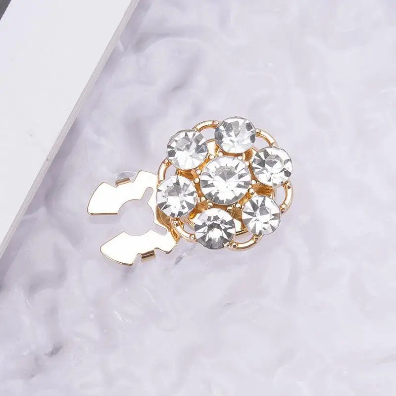 Crystal Pearl Clip-On Button Covers | DIY Shirt & Blouse Decor Decorative Button Covers Oasis Select E