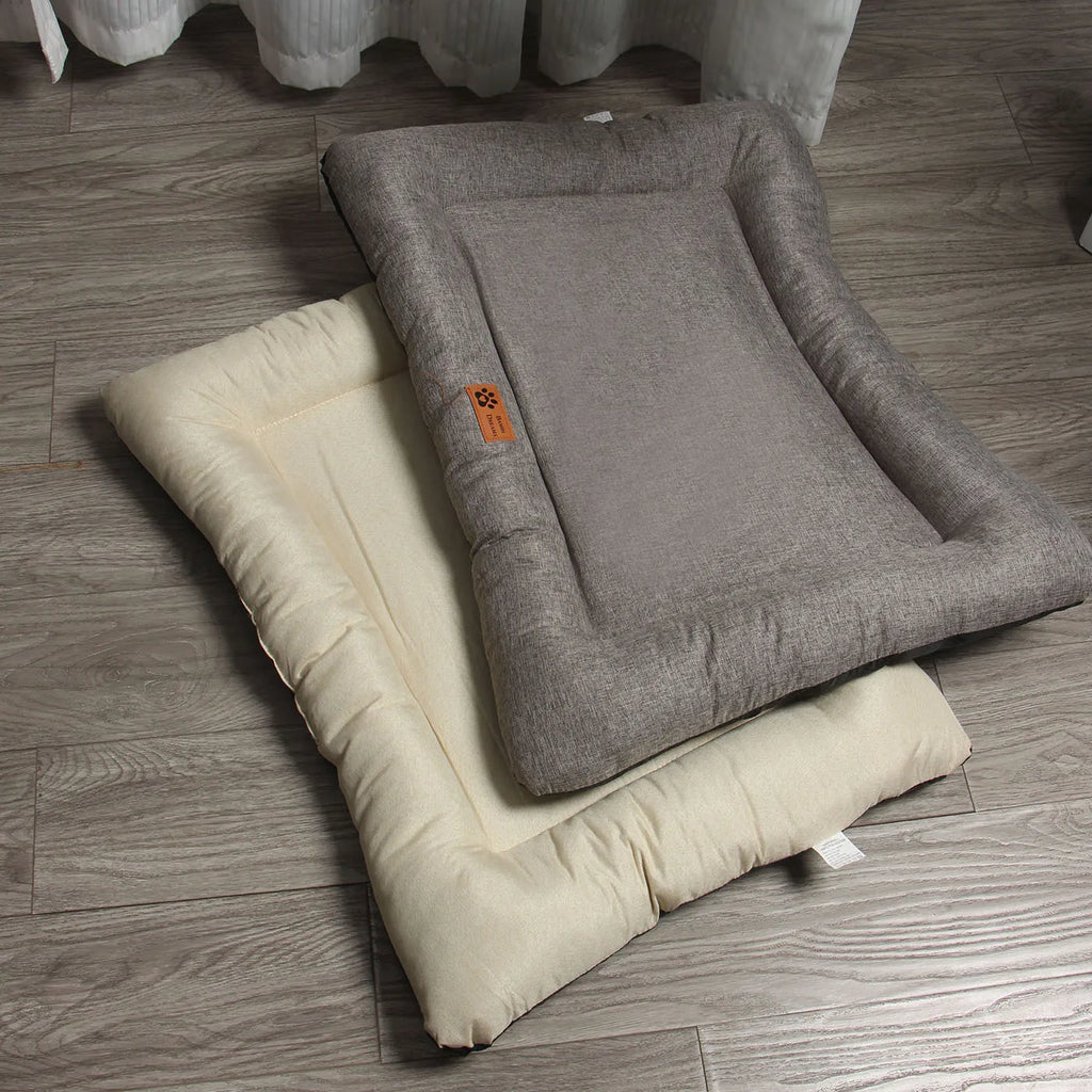 New Square Dog Bed, All-season Pet Bed, Cat Bed, Summer Cotton and Linen Breathable Pet Pad Dog Cooling Mat Oasis Select
