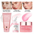 Collagen Jelly Cream & Peel-Off Mask & Salmon Collagen Essence Set Wrapping Firming Moisturizing Soothing Face Skincare Combo Oasis Select SET