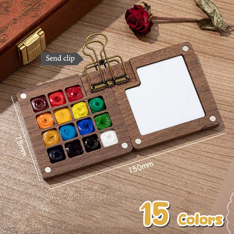 Travel Watercolor Paint Palette Set, Mini Pocket Artist Painting Kit, Portable Art Supplies for Painters, Artists & Students Oasis Select A4
