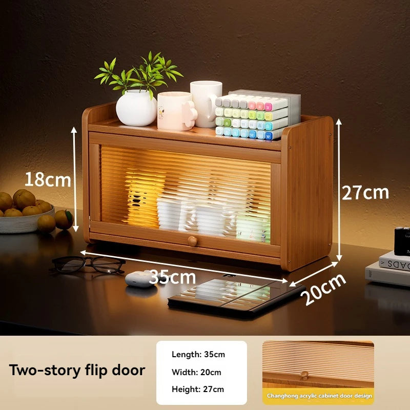 Kitchen countertop seasoning rack storage shelf, product sorting rack, layered multifunctional storage cabinet, dust-proof cabin Oasis Select 2 layers-35cm