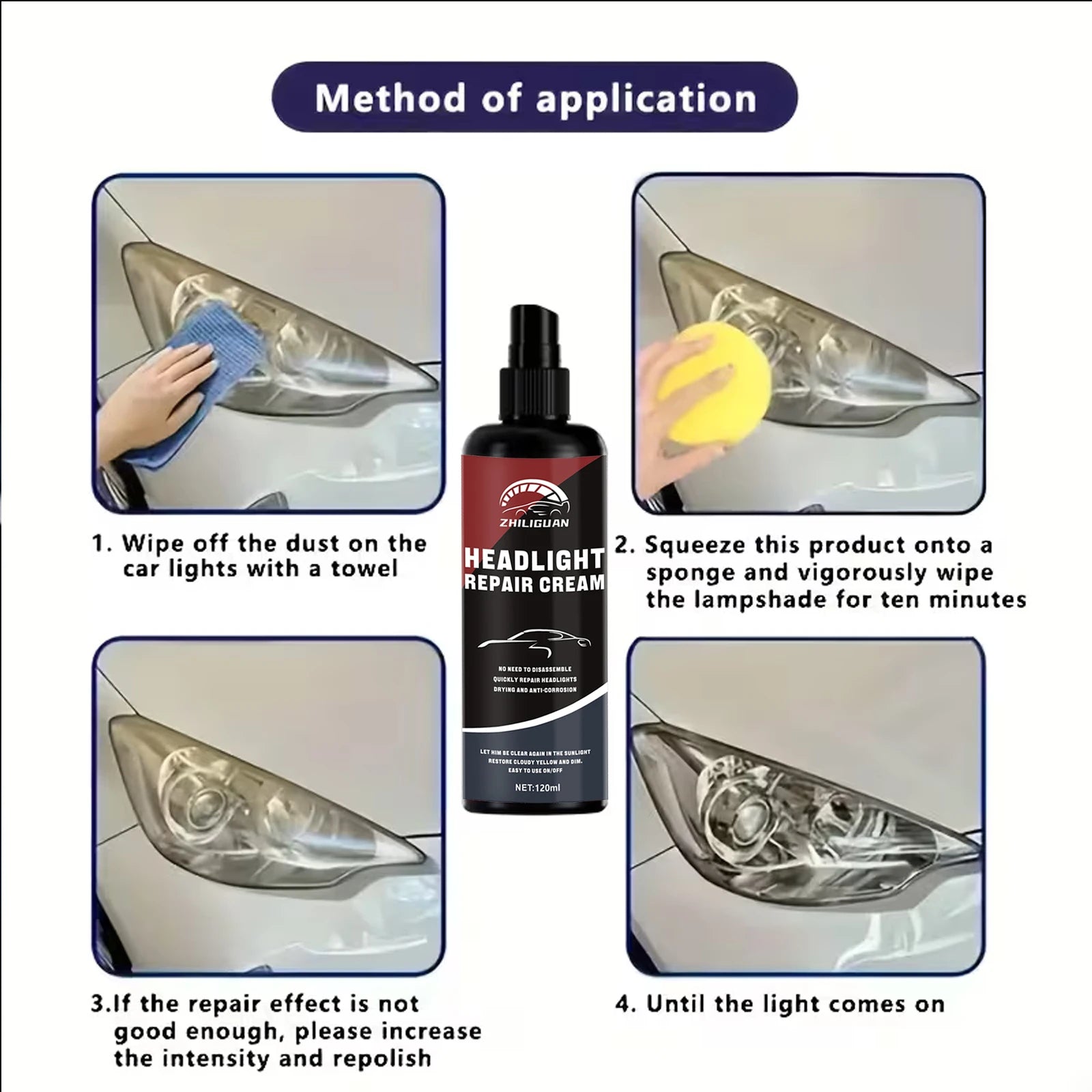 Headlight Restoration Kit – Polishing Cleaner for Cars & Trucks Headlight Restoration Kit Oasis Select