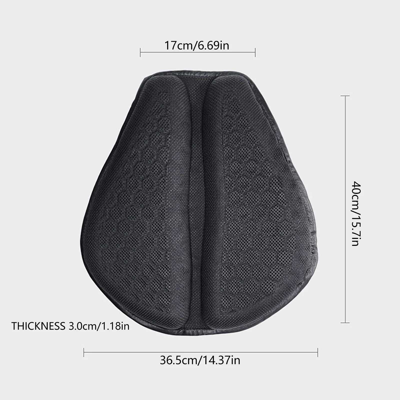 Motorcycle Seat Cushion Anti-Slip Motorcycle Inflatable 3D Blow Air Cushion Pressure Relief Ride Seat Pad Motorcycle Accessories Oasis Select black