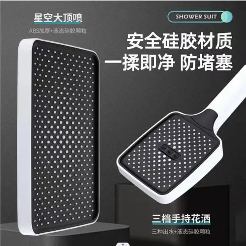 New 12 inch Big Panel Rainfall Shower Head High Pressure Water Saving Top Rain Shower Faucet Bathroom Accessories Set Oasis Select