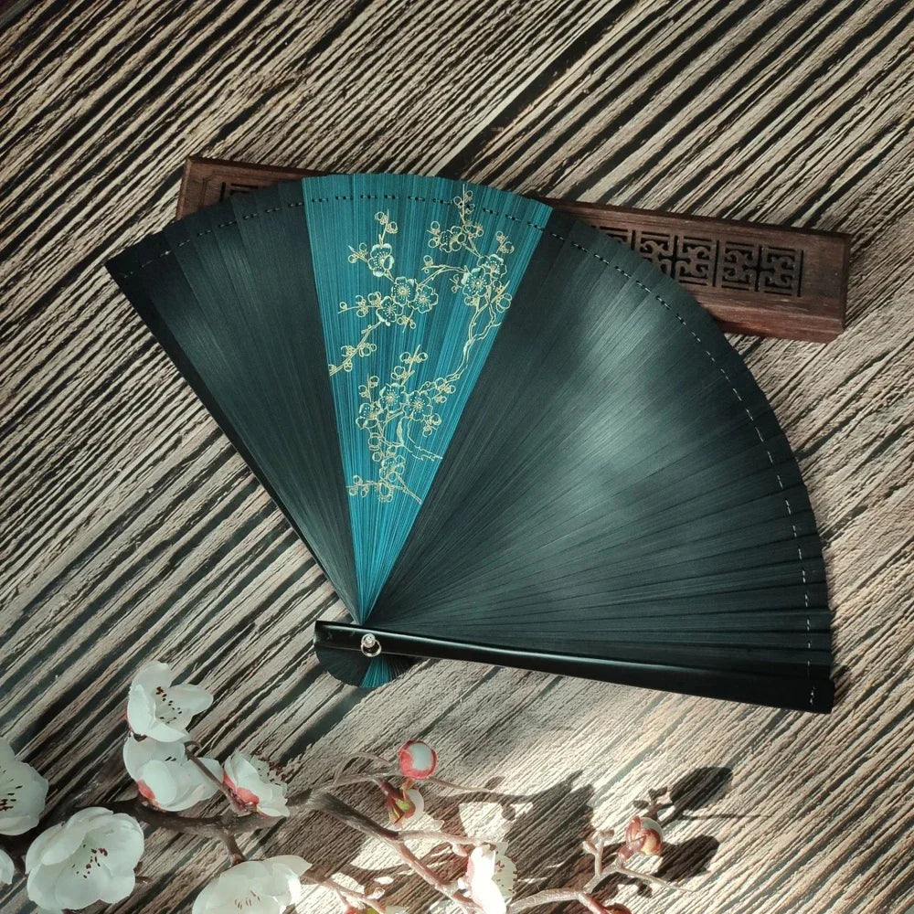 Chinese Style Bamboo Classical Fan Lady Japanese Ancient Style Classical Portable Folding Fan Hanfu Dance Fan Oasis Select 2