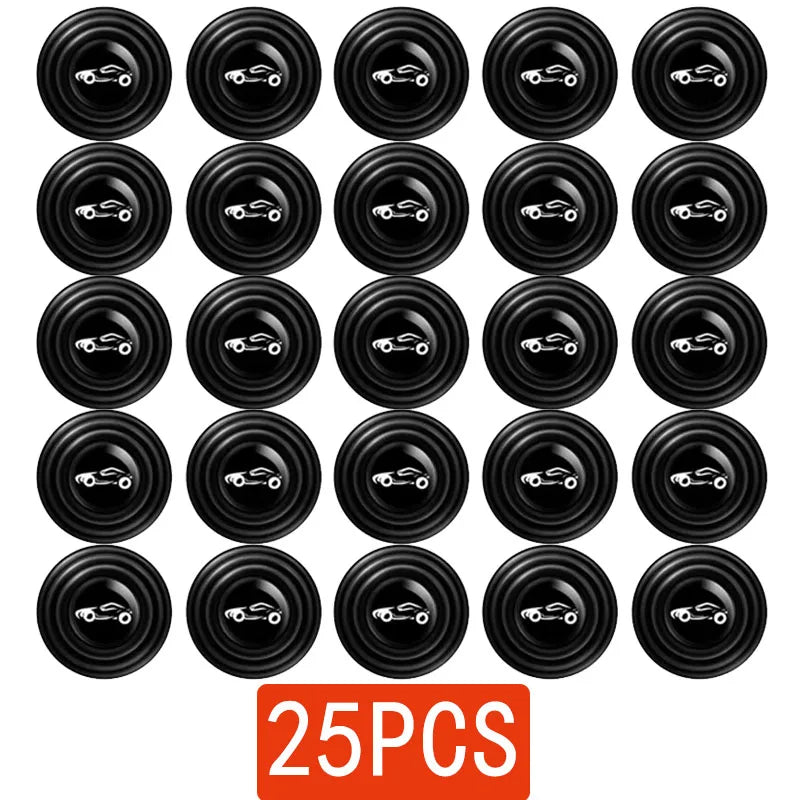 5-30pcs Car door pads shock-absorbing and silent mat anti-collision silicone door protector stickers buffer gasket accessory Oasis Select 25PCS-with logo