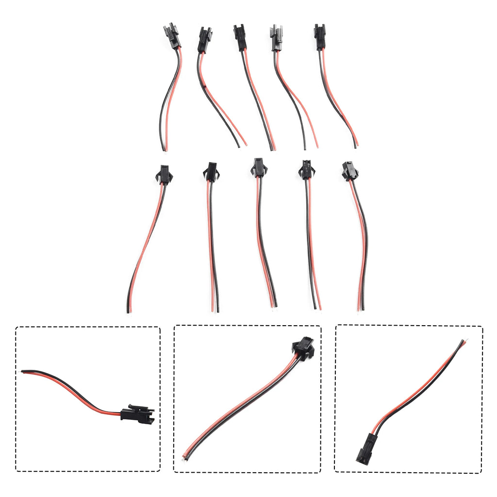 2.54mm SM 2-Pin Connector Cables for LED Strips – 5 or 10 Pairs LED Connector Cable Oasis Select