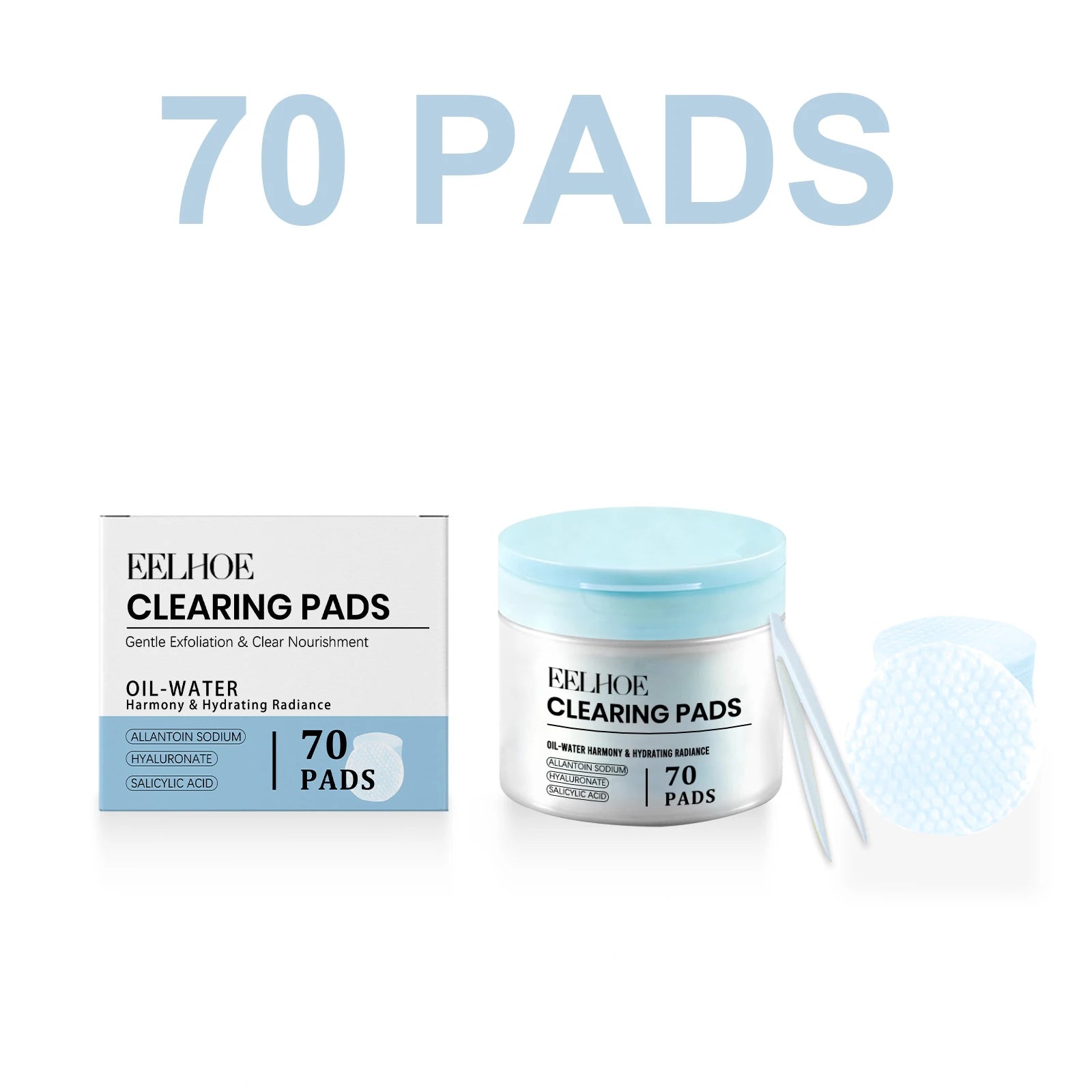 70/140/210/280 Pads Clearing Pads Salicylic Acid Gentle Exfoliating Hydrating Toner Pads Deep Moisturizing Smooth Skin Texture Oasis Select 70 Pads