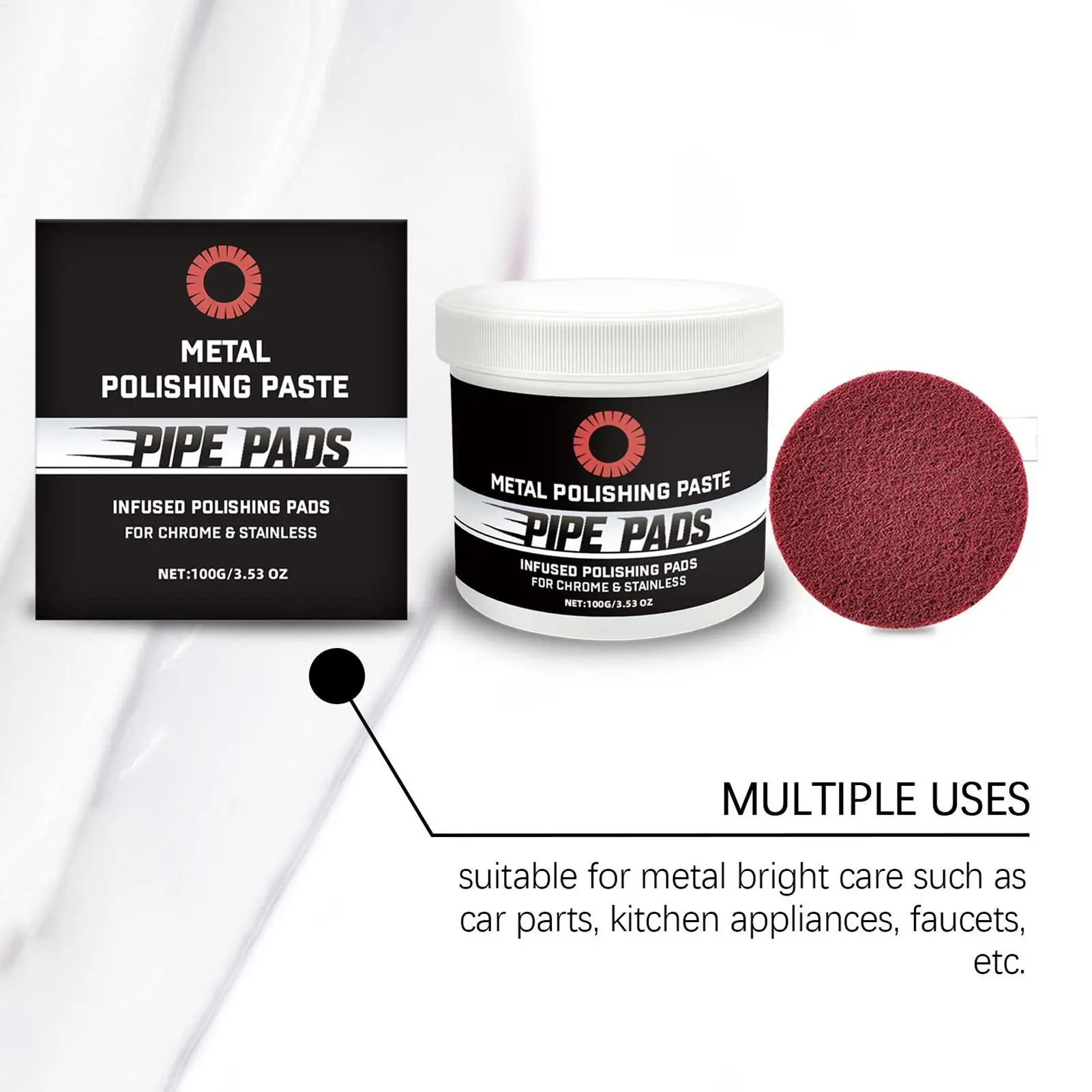 Metal Polishing Paste Multifunctional Cleaner For Appliances Stainless Steel Scratches Remover Cream For Aluminum Chrome Oasis Select