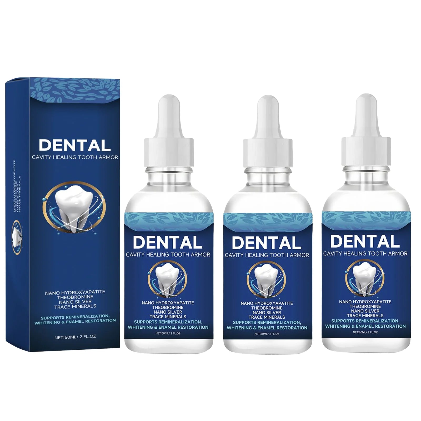 Tooth Whitening Serum Cleaning Rapid Repair Gums Effectively Relieve Tooth Allergy Dental Caries Tooth Cleaning Hygiene Care Oasis Select 3pcs
