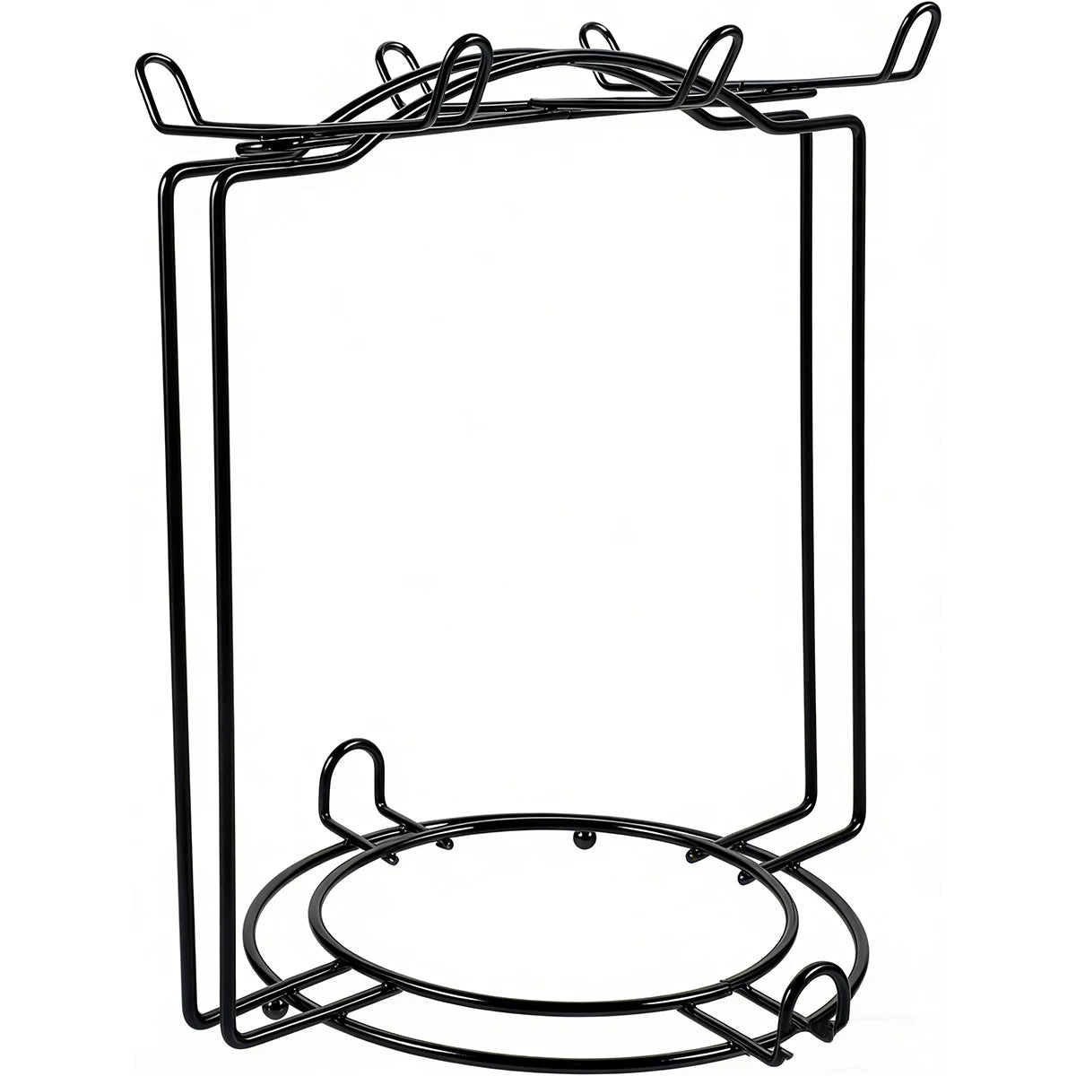 Tea Cup Saucer Display Stand Solid Metal One Piece Countertop Kitchen Cafe Bar Space Saving Organizer Decor Rack Oasis Select Black