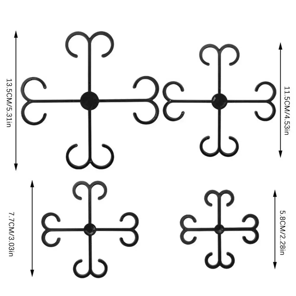 Plant Support Clips Stem Support Plant Climbers 4Pcs Vine Support Clips For Climbing Plants To Grow Upright Plant Stem Clips Oasis Select Black 4Pcs