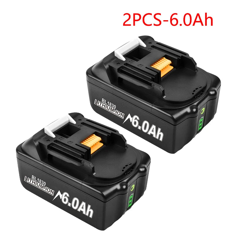 Battery 18V For Makita BL1860 BL1850B BL1850 BL1840 BL1830 Screwdriver Battery Charger 18V Replacement Power Tool Batteries lxt Oasis Select 2 battery 6.0Ah