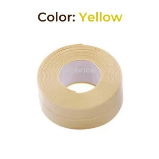 Self Adhesive PVC Sealing Strip Tape for Bath Toilet Kitchen Caulk Tape Waterproof Wall Sticker White Mold Proof Tapes Oasis Select YELLOW 1m 2.2mm