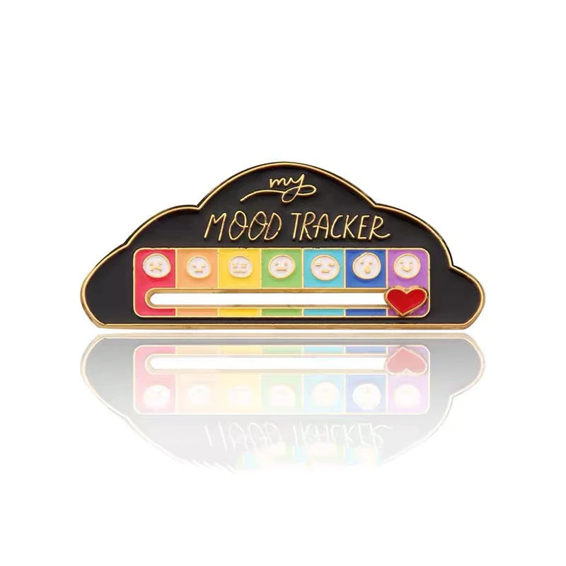 1 Pack Social Mood Brooch Funny Pins Creative Power Enamel Lapel A Week Emotional Pin for Backpacks Oasis Select C