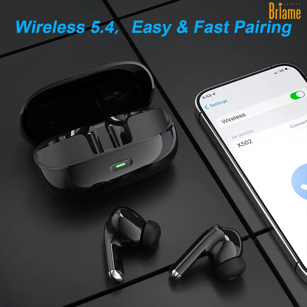 Briame Flip-Style Bluetooth Earphones Wireless Headphones with Microphone for Sports Running Earbuds with Mic In-Ear Headset Oasis Select