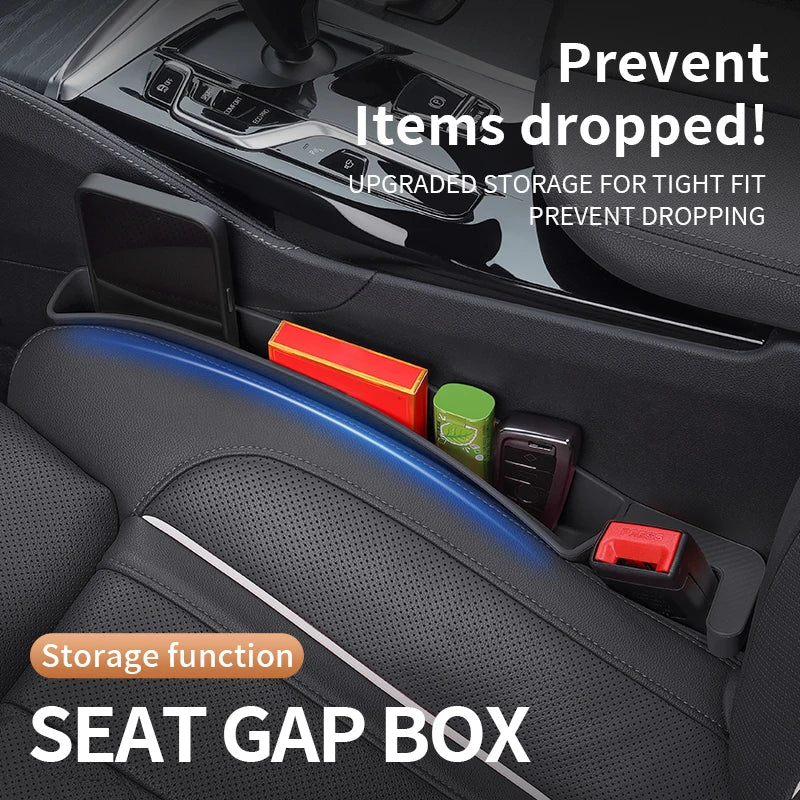 Car Seat Gap Filler & Storage Box – 2PCS Universal TPE