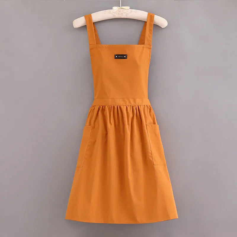 Soft Cotton Kitchen Cooking Apron With Cross Back For Cooking Catering Work Commercial Restaurant The Size Can Be Customized Oasis Select Yellow
