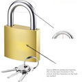 Golden Heavy-Duty Keyed Padlocks with Keys - 33mm Large Locks, Secure Locker Locks for Backpacks, Luggage, School Gym Lockers Oasis Select 1pc