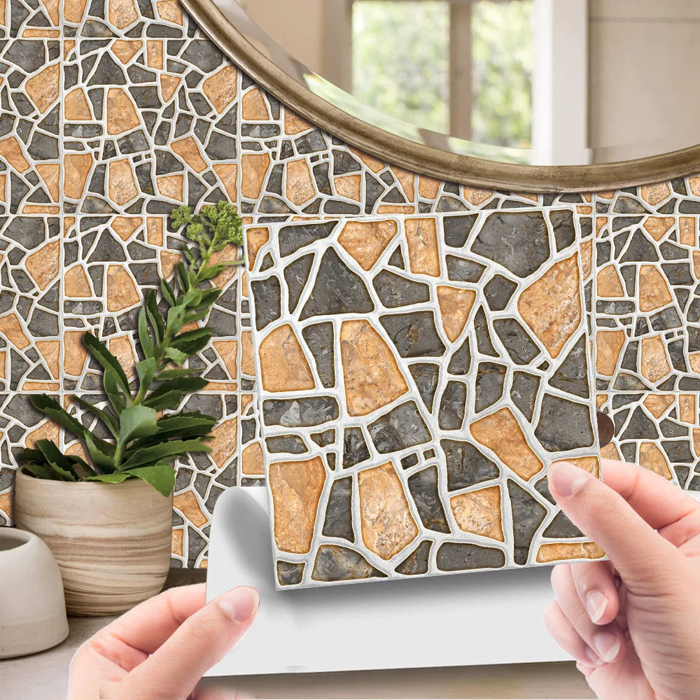 Imitation wood grain texture tiles pasted antique self-adhesive tiles pasted retro wall stickers can be removed Oasis Select WDT020 20cm x 20cm 20pcs