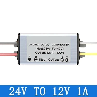 24V to 12V Converter Step Down DC DC 24V to 12V 1A 2A 3A 4A 5A Buck Model Converter24V 12V Waterproof Module DC-DC Oasis Select 1A 24V(15-40V) 12V