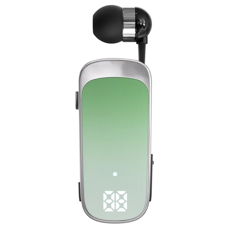 # K65 Lavalier Business Bluetooth 5.2 Headset Talk/Music Time 20 Hours LED Digital Display Noice Cancelling Wireless Earphones Oasis Select Gradient Green