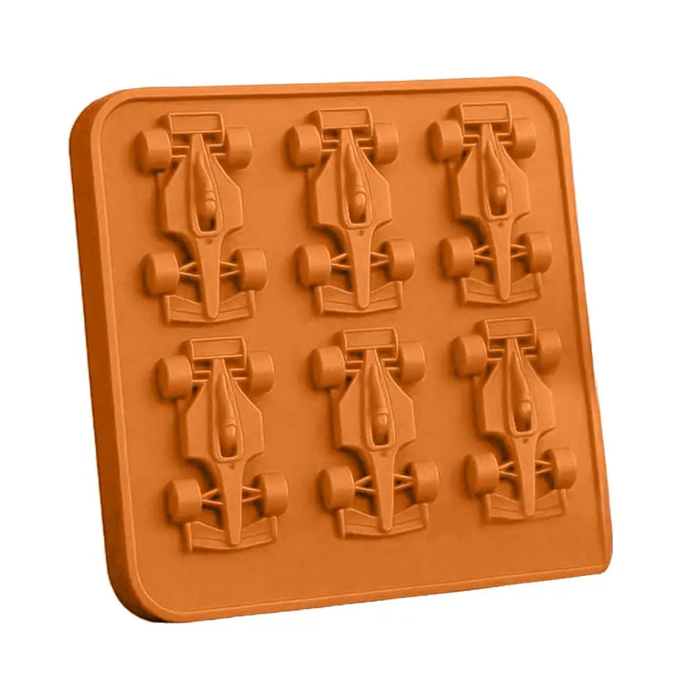 Formula Racing Car Ice Mold F1 Ice Mold, Silicone Racing Car Jelly Mold, 6-Cavity 3D Race Car Tumbler Ice Cube Tray Baking Tool Oasis Select D